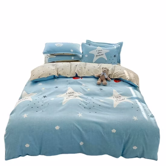 Personalized Polyester Cotton Bed Sheets Bedding Set Duvet Quilt Cover