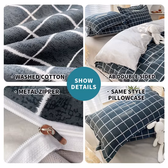 Personalized Polyester Cotton Bed Sheets Bedding Set Duvet Quilt Cover