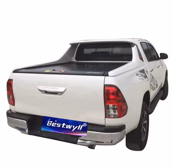 BESTWYLL Pickup-Truck-Ladefläche, manuelle Box, einziehbare Laderaumabdeckung für Toyota Hilux/Revo ab 2015 (Sr5 J-Deck mit Frontzaun), K46A